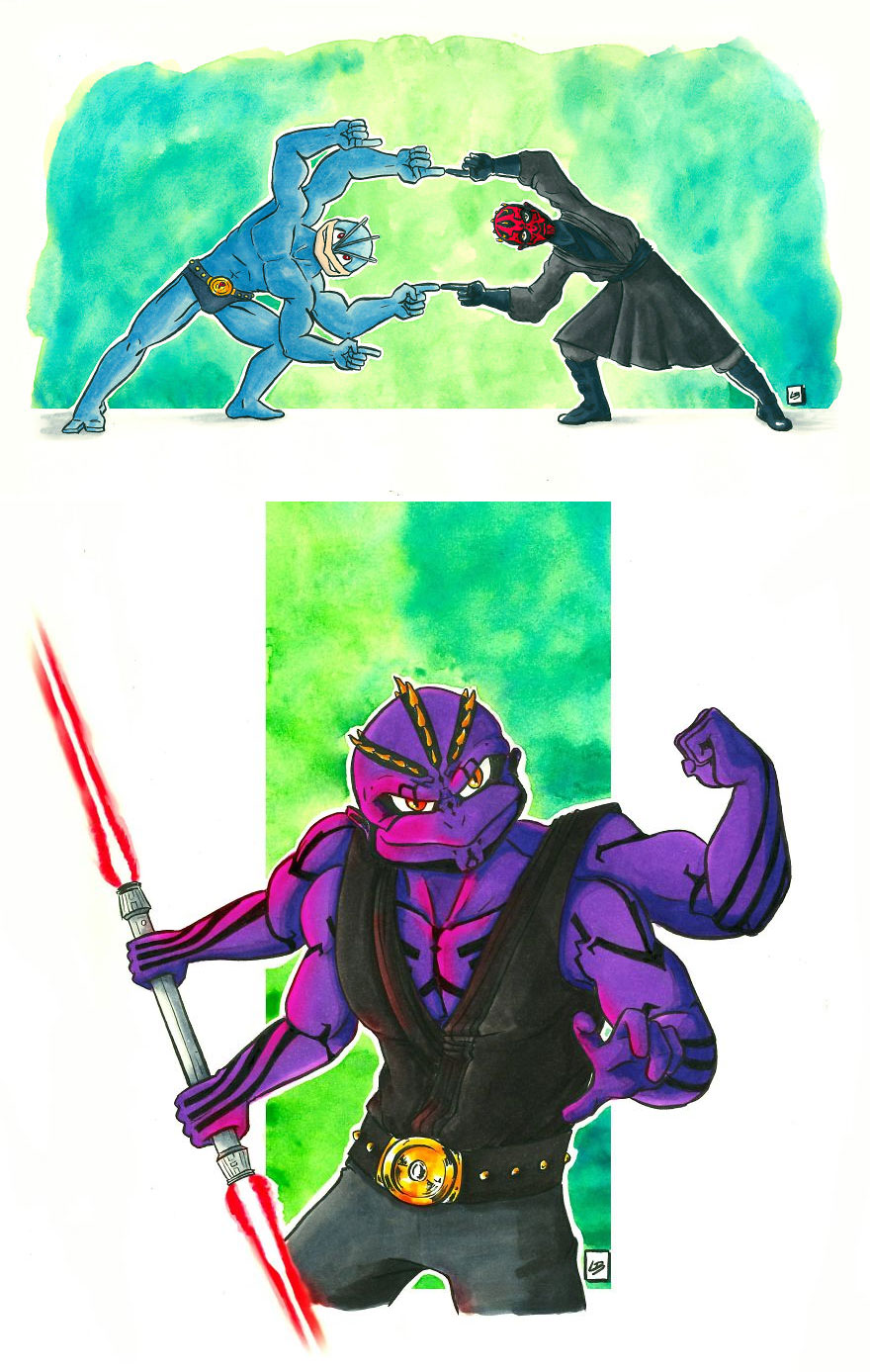 personajes de cultura pop fusionados