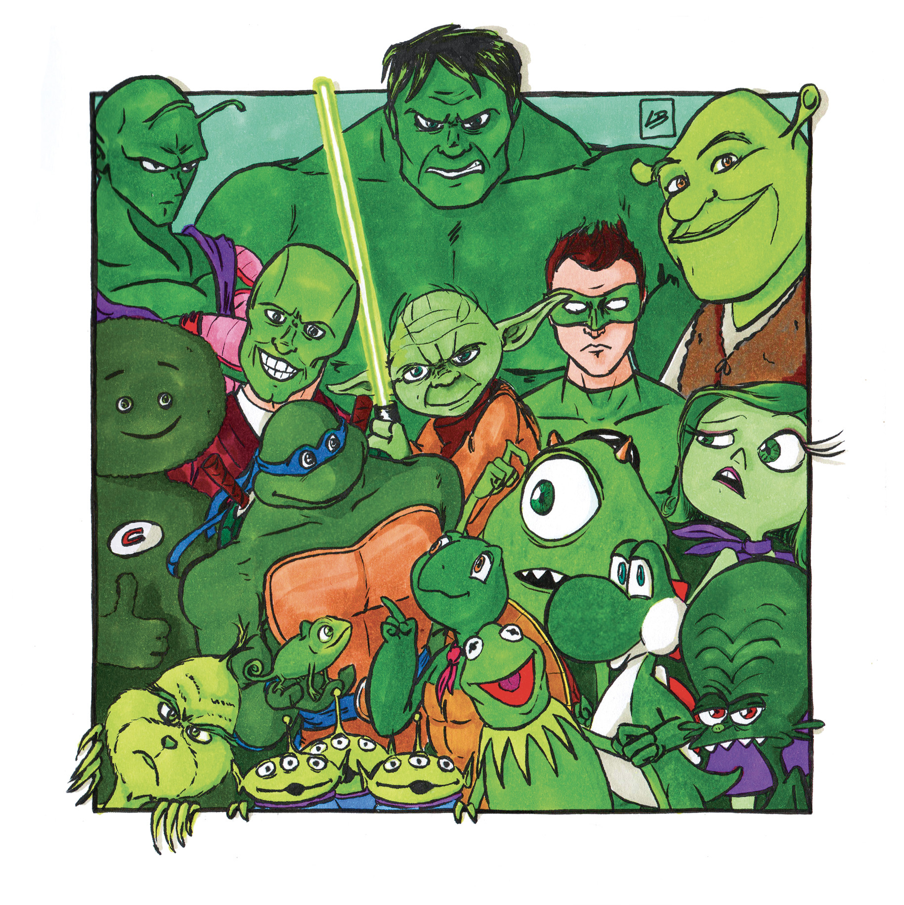 personajes cultura pop verdes