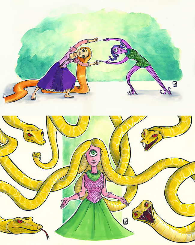 fusión de personajes cartoons