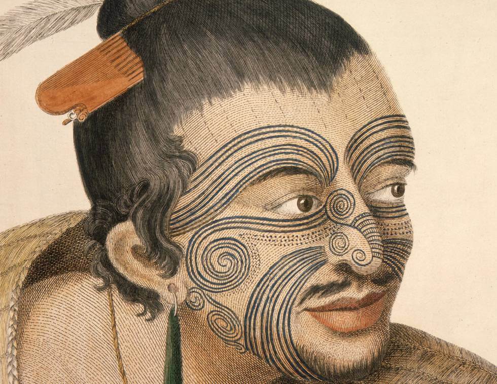 tattoo maorí face