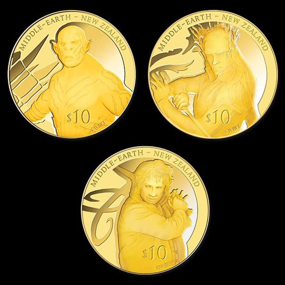 monedas nueva zelanda señor de los anillos