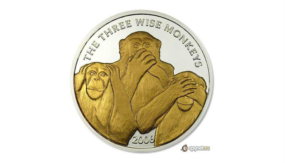moneda de somalia monos sabios