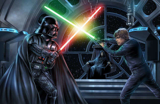 pelea like skywalker y darth vader