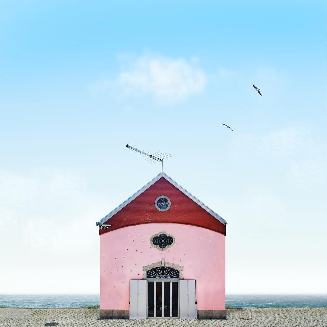 retoque de fotografía casa solitaria