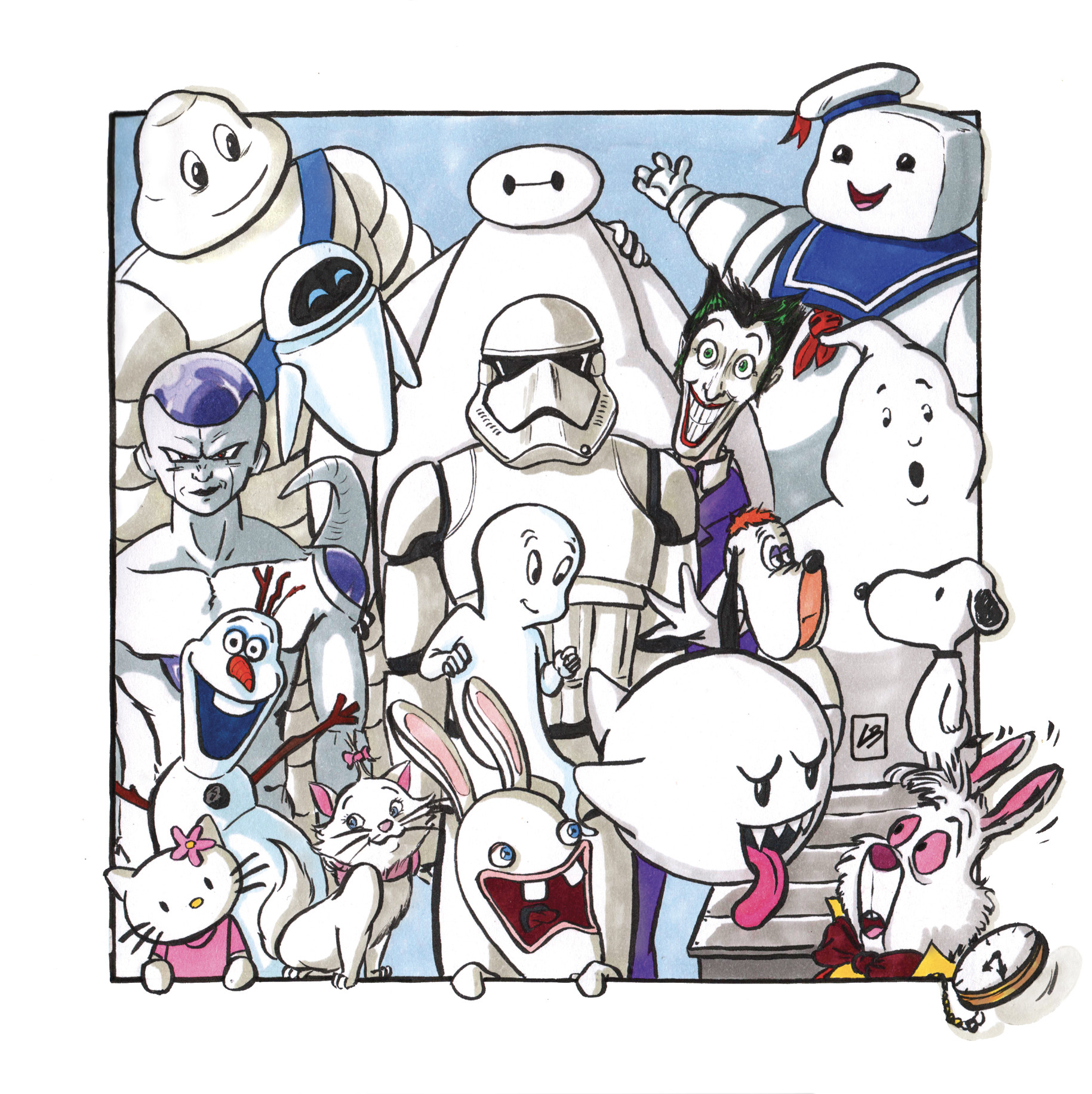 equipo cartoon blanco