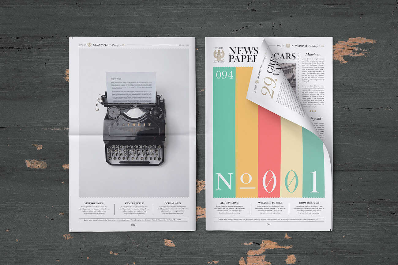 Mockup de periodico gratis