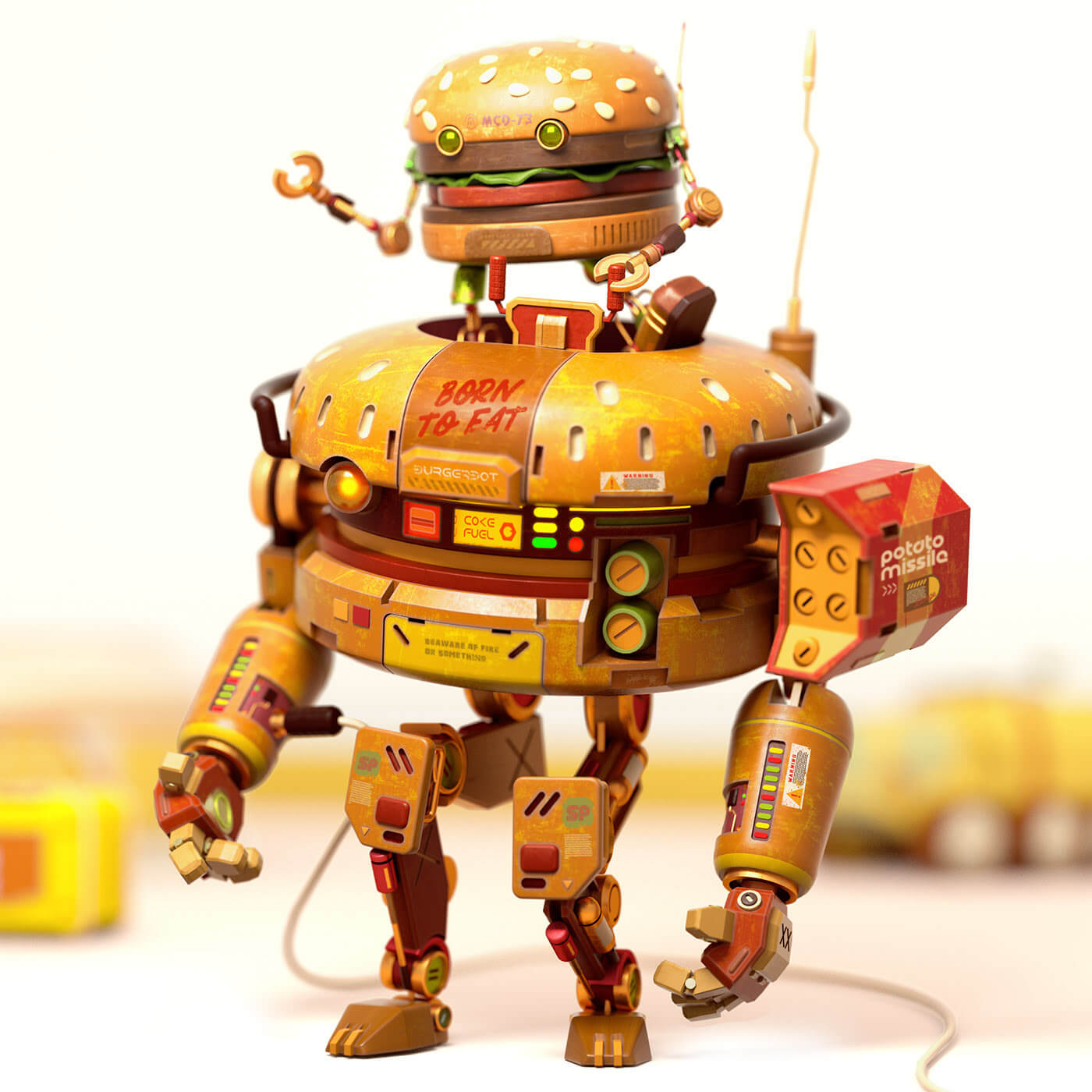 ROBOT BURGER TOYODA BORN TO FAT