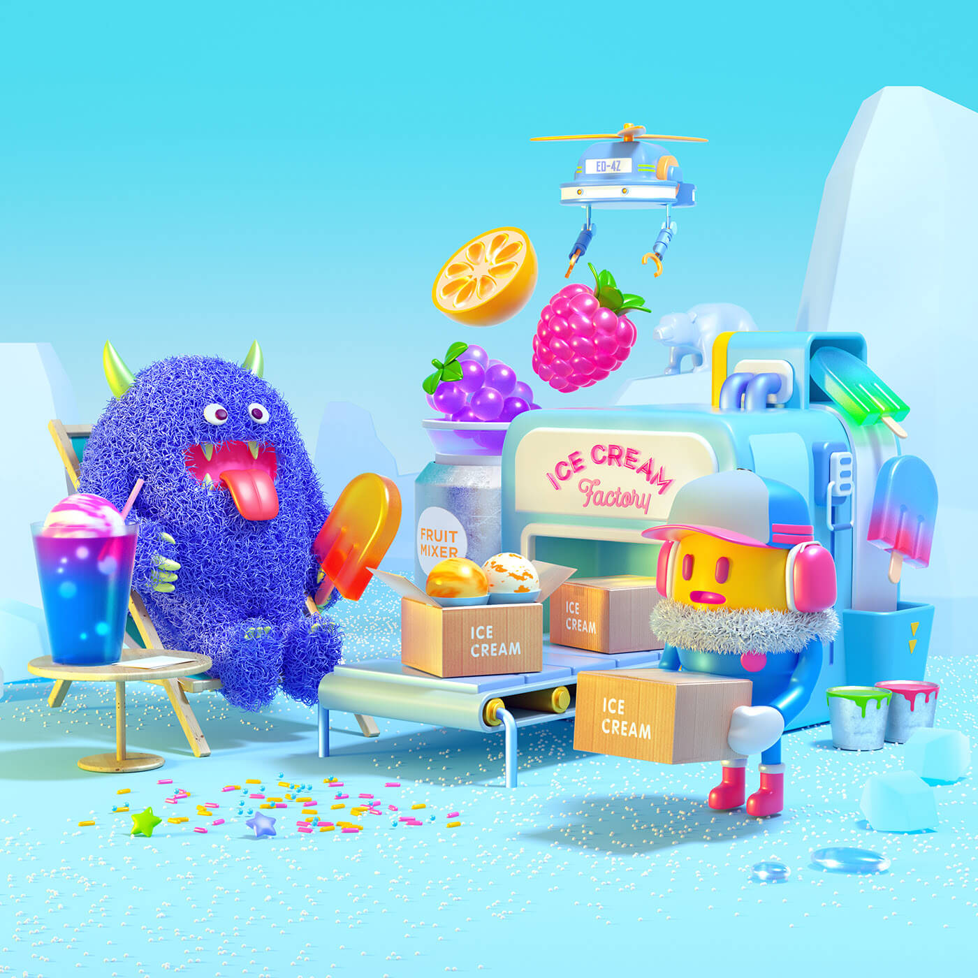 ROBOT MONSTER ICE CREAM TOYODA