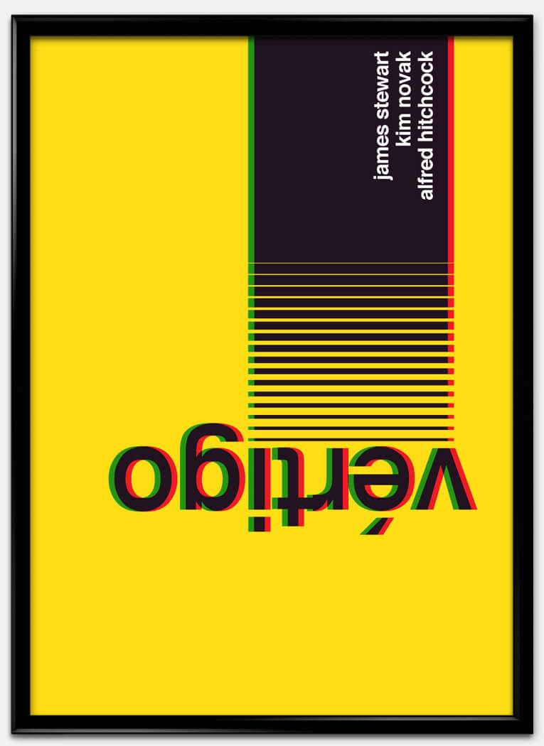 estilo tipográfico internaiconal, cartel de pelicula vertigo