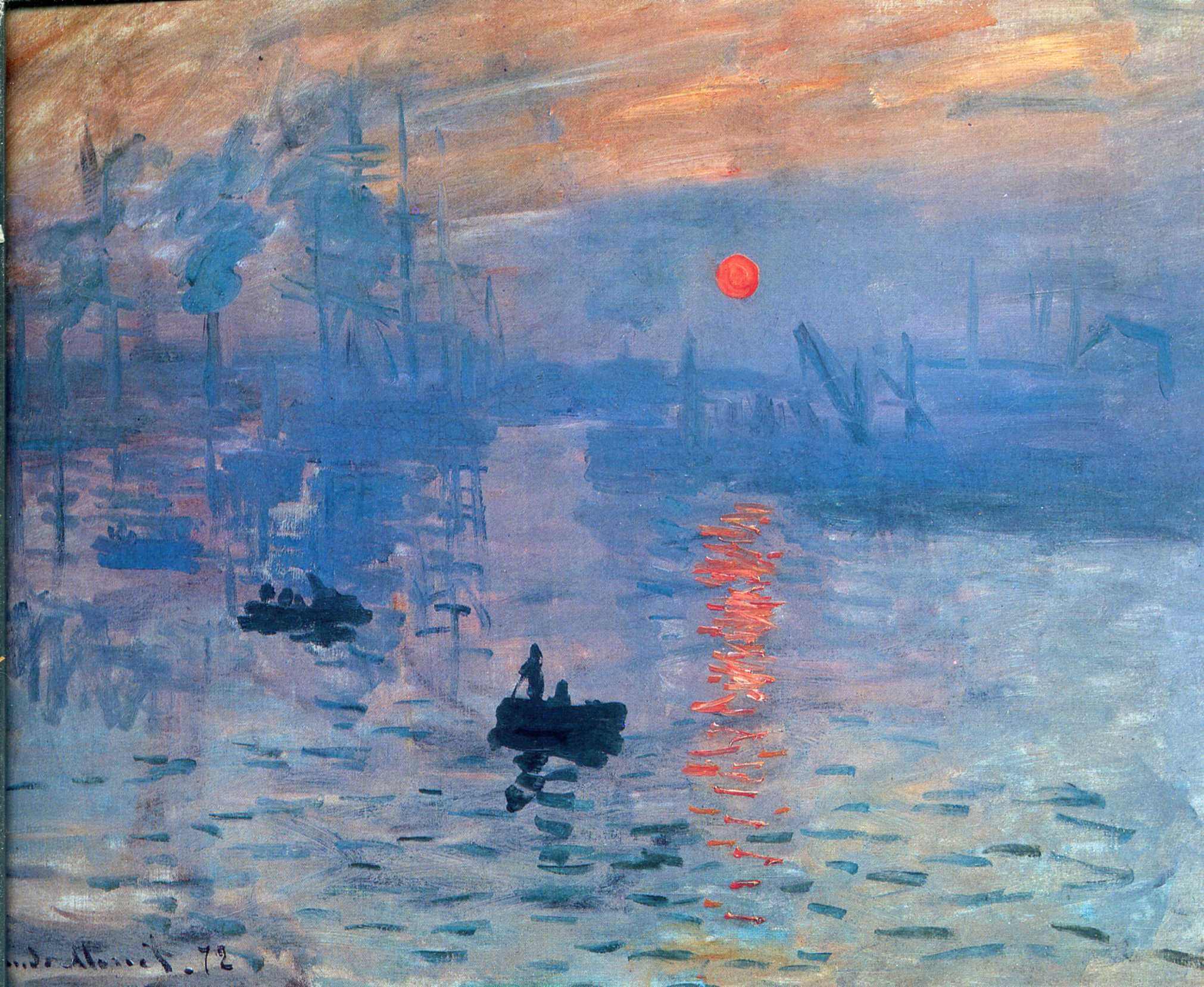 el sol naciente, cuadro de Monet que dio inicio al impresionismo