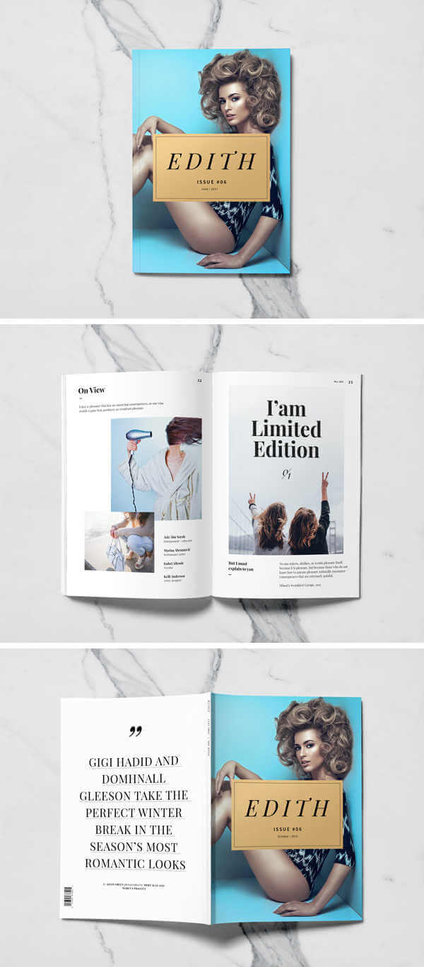 Mockup de revista gratis portada e interior