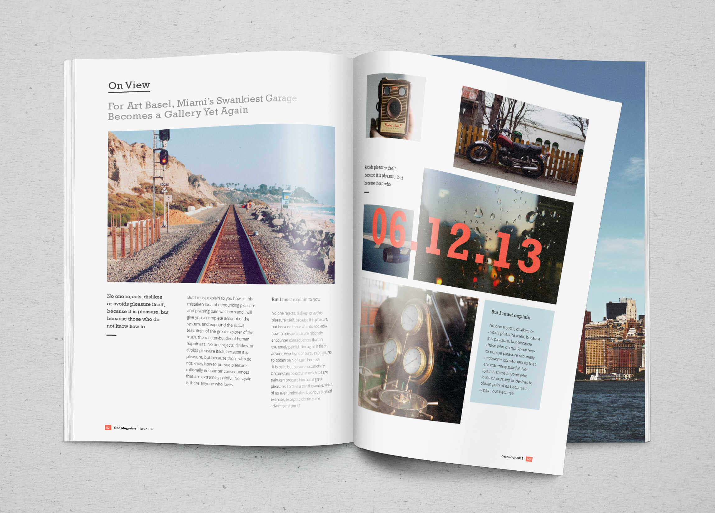 Mockup de interior de revista gratis en psd