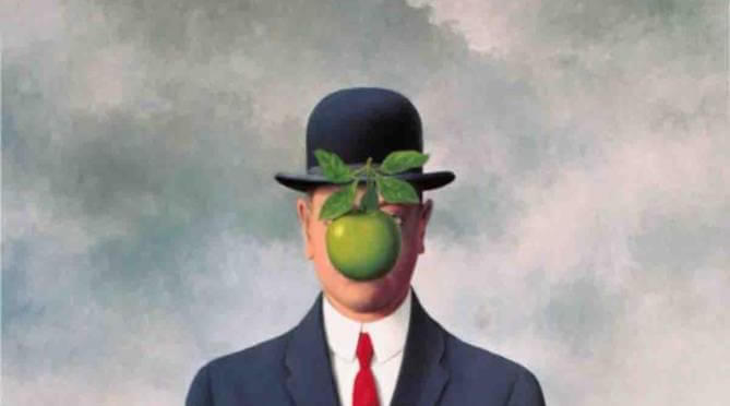 obra insignia de magritte hombre con manzana