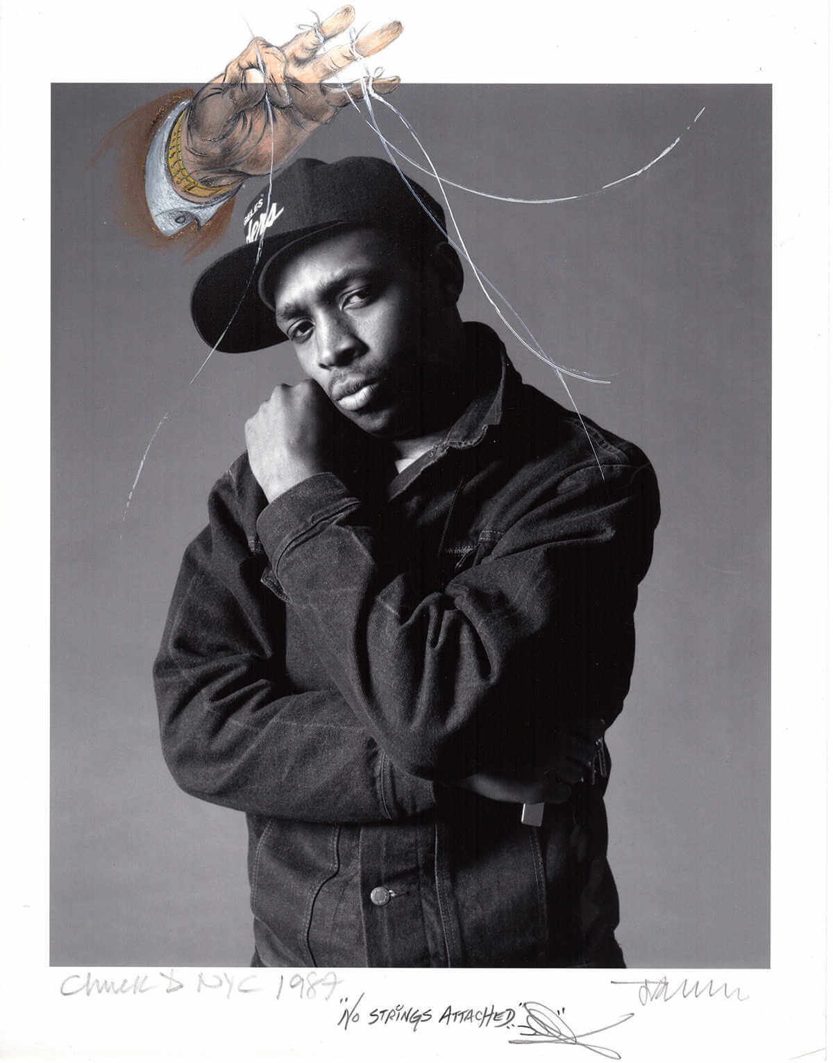 Fotografía de Chuck D de Public Enemy por Janette Beckman & Lee QuIñones