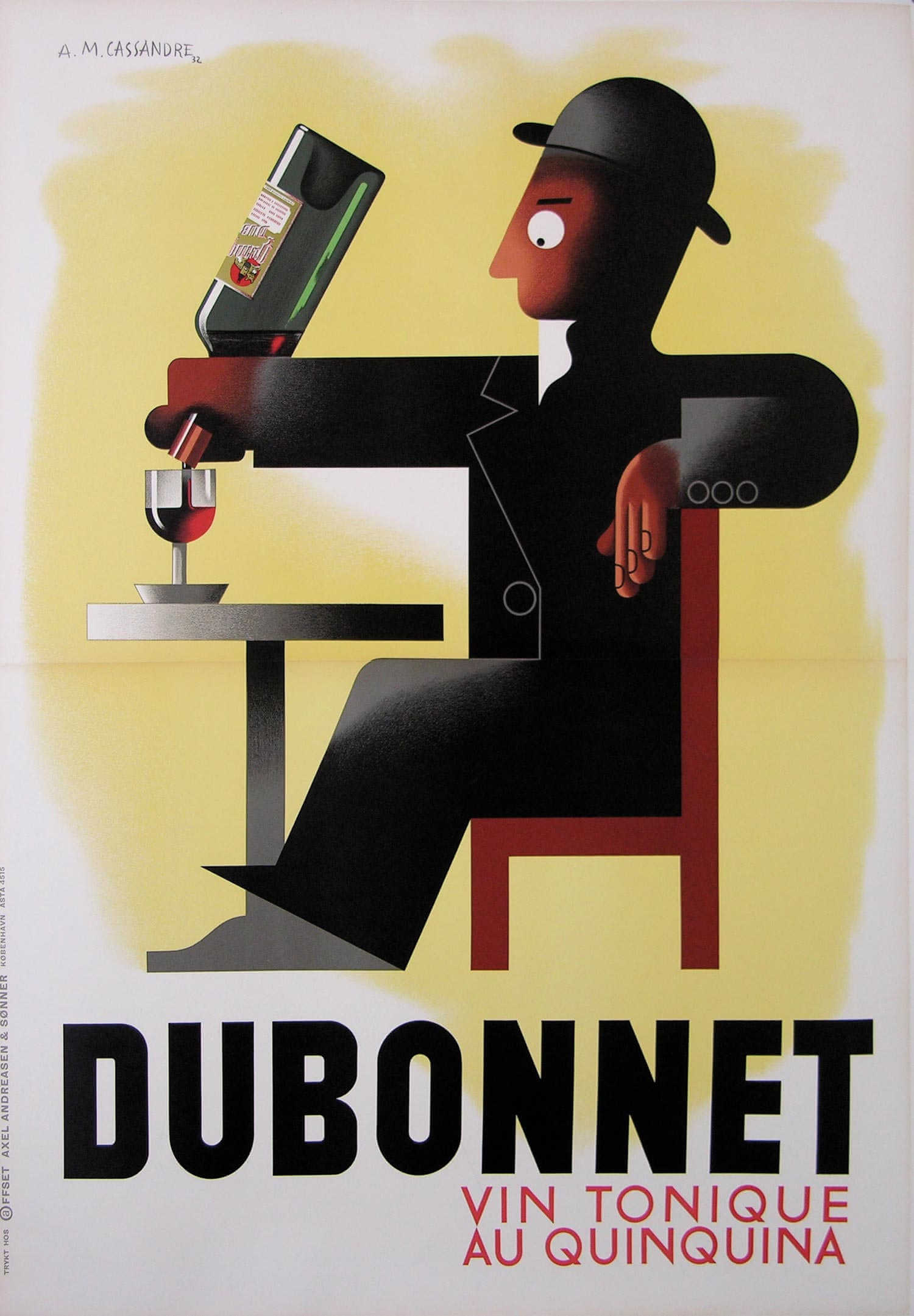 Dubonnet, cartel de vino francés diseñado por AM Cassandre
