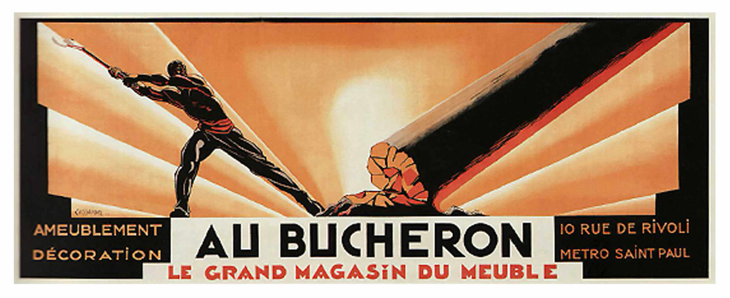 Cartel ilustración Boucheron de AM Cassandre