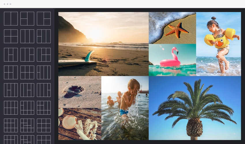 Selector de mosaico de Befunky, editor de fotografías online