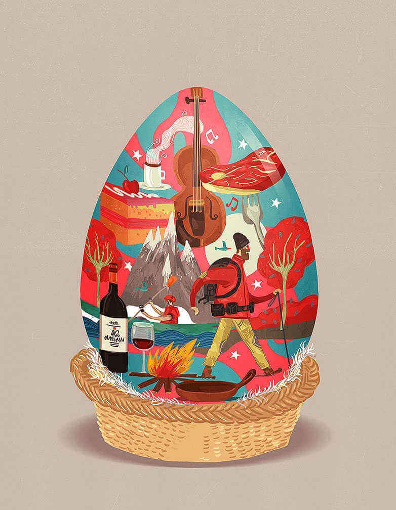 Dibujo de un huevo de pascua