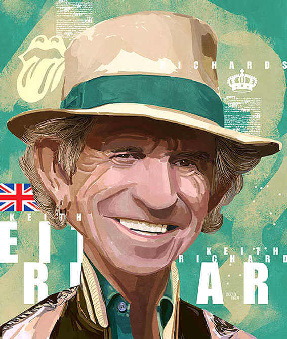 Dibujo de keith richards