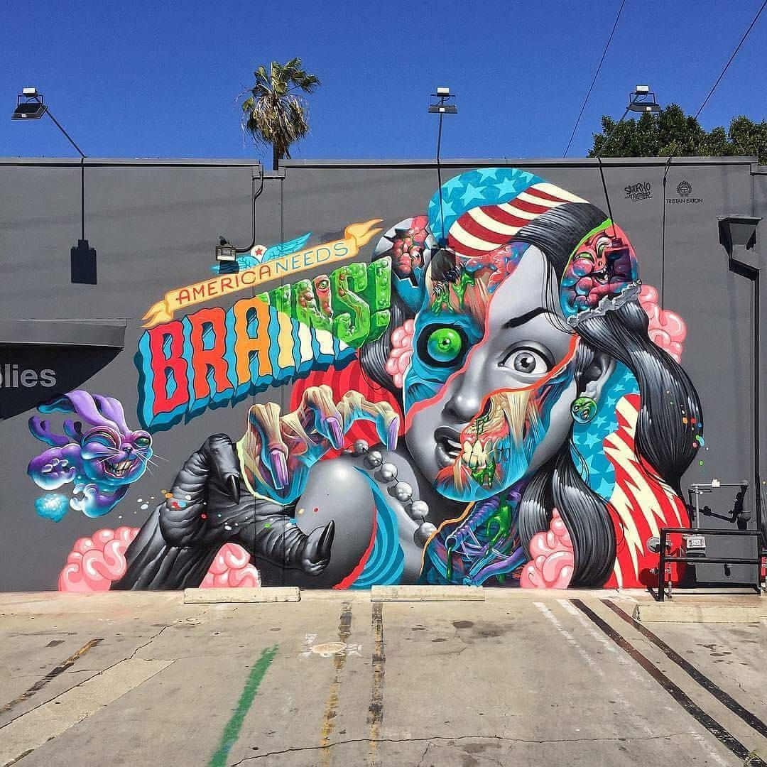America needs branins graffiti de Tristan Eaton