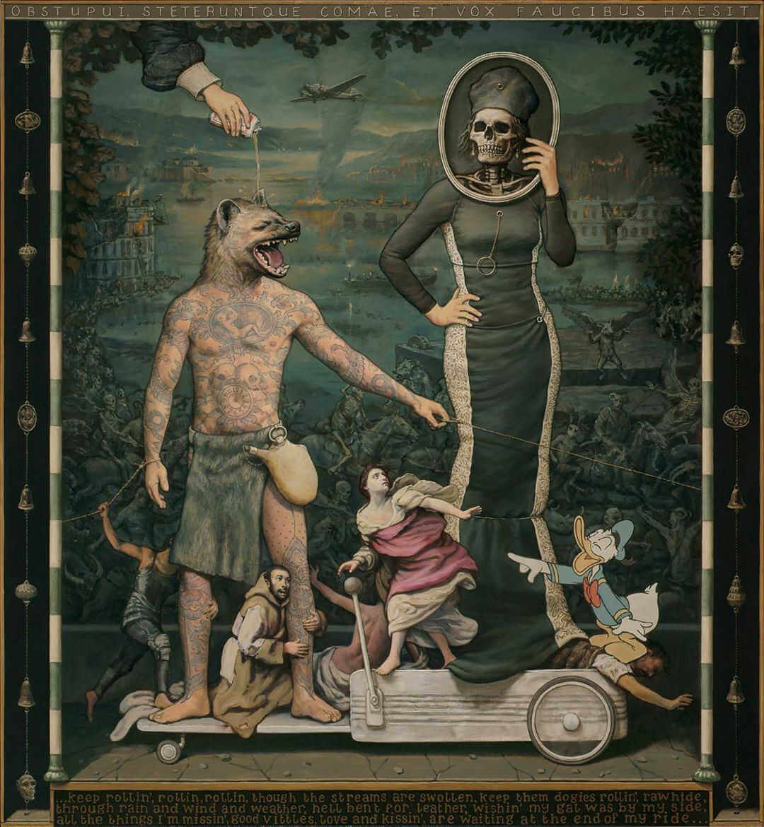 pintura al oleo la muerte y pero