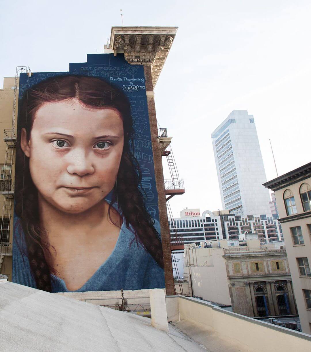 mural de la activista greta thunberg