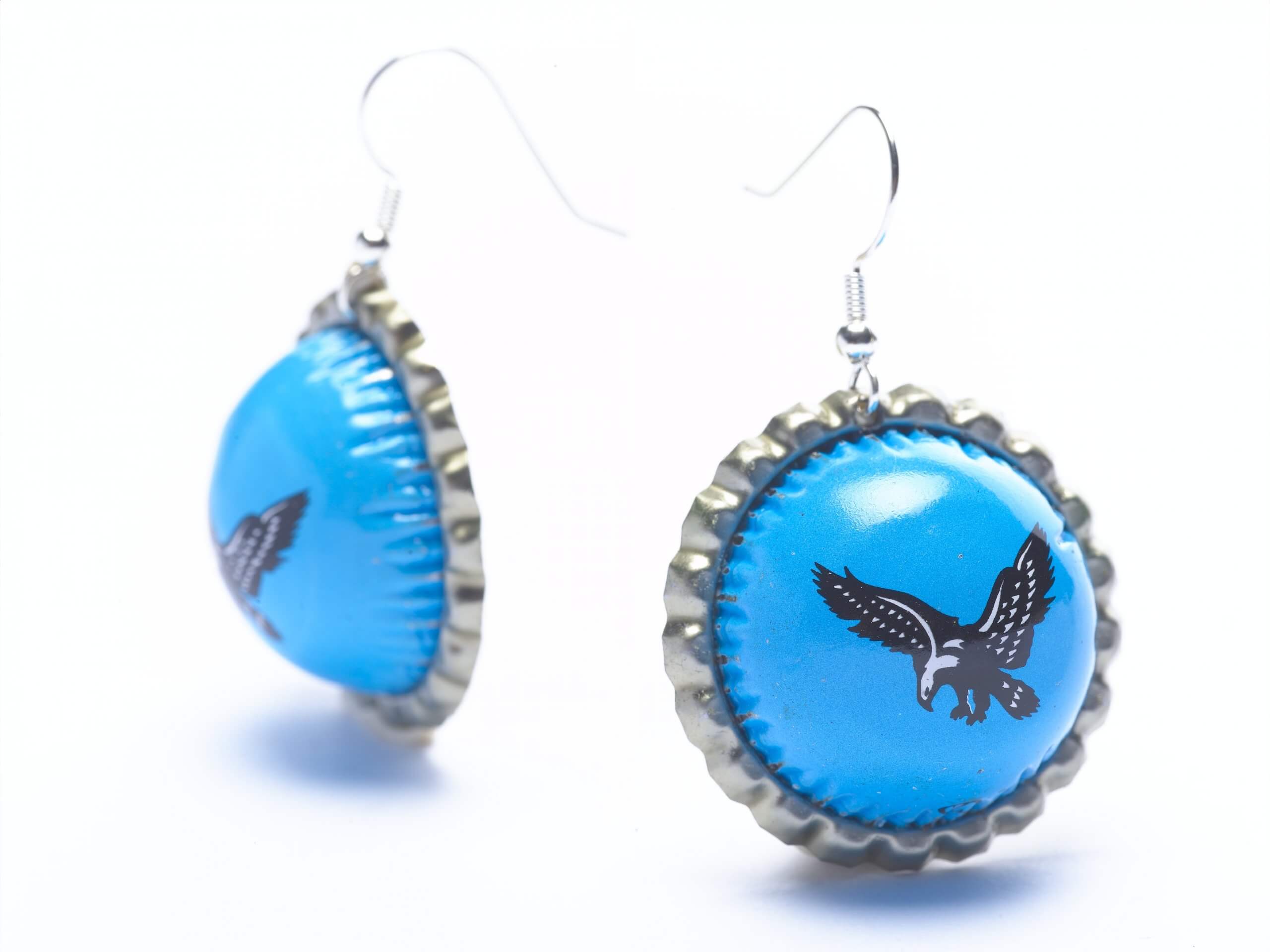 aretes con tapa de cerveza