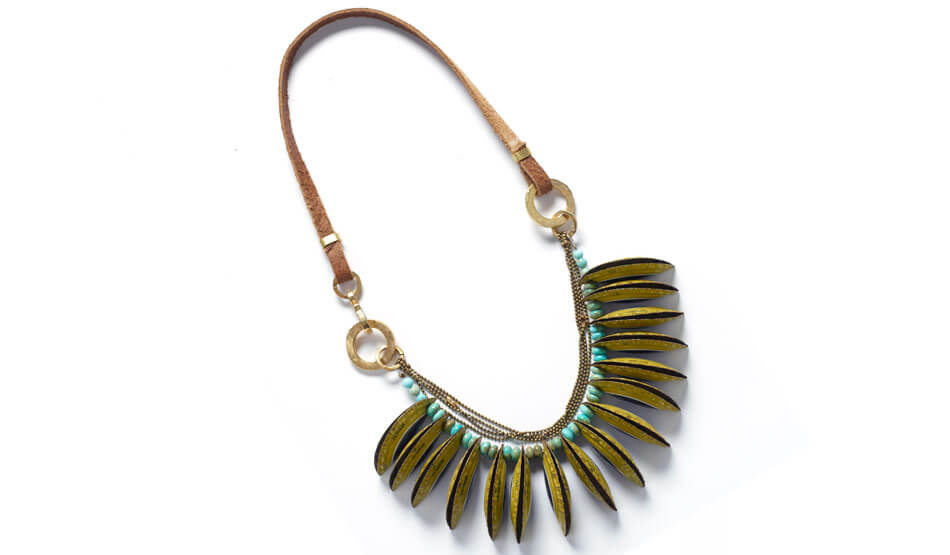 collar étnico metal precioso
