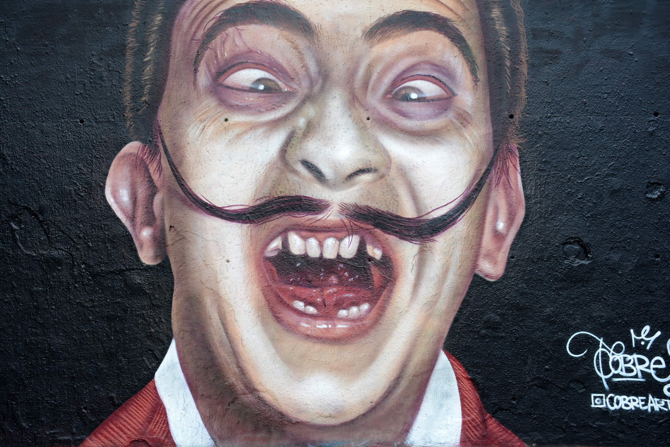 mural de salvador Dalí por cobre