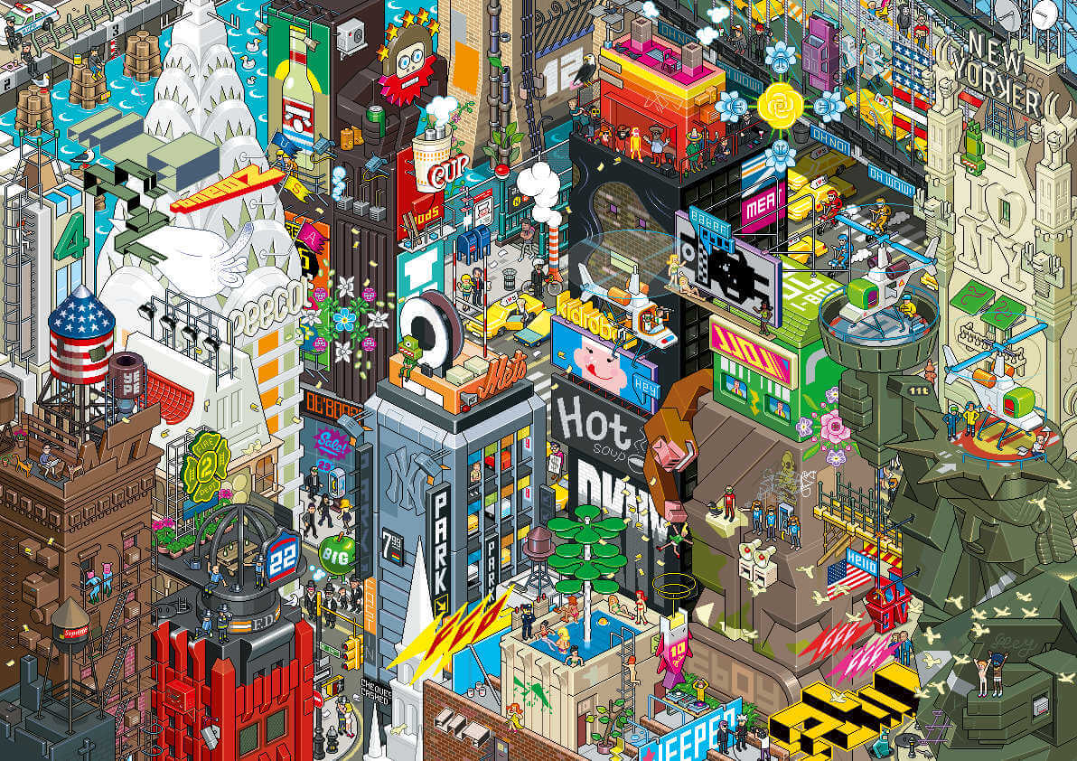 New york en pixel art