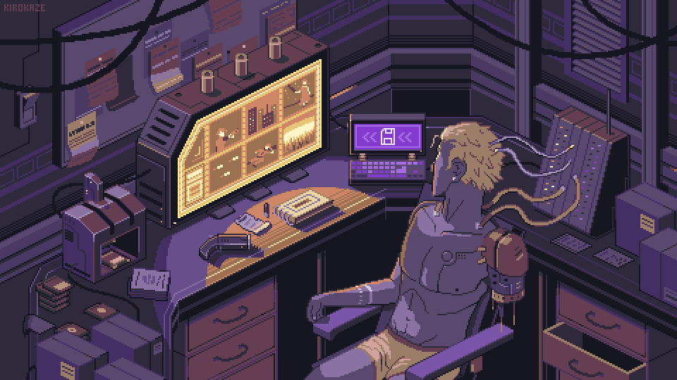Pixel art futurista