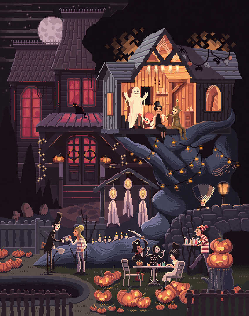 Halloween en pixel art poroctavi navarro