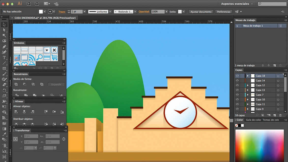 Interface de Adobe Illustrator
