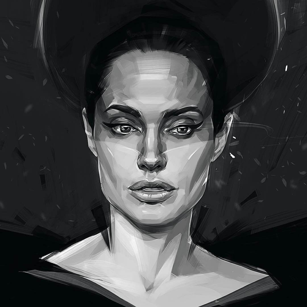 Caricatura de celebridades Angelina