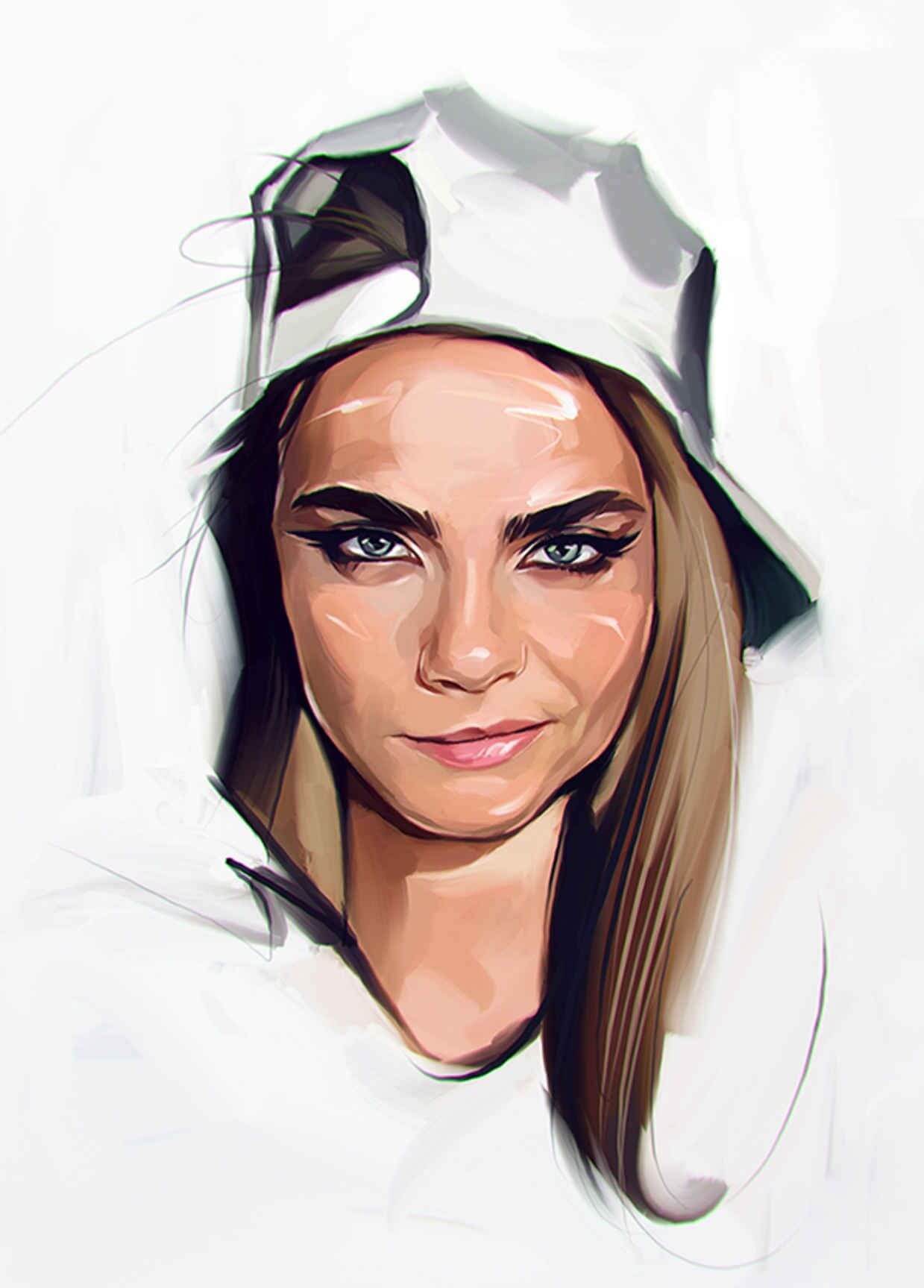 Cara Delevingne caricatura