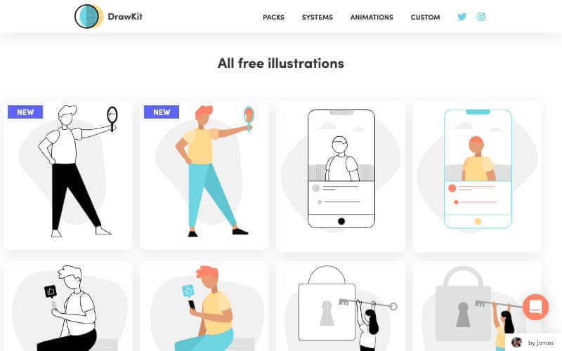 drawkit, ilustraciones gratuitas