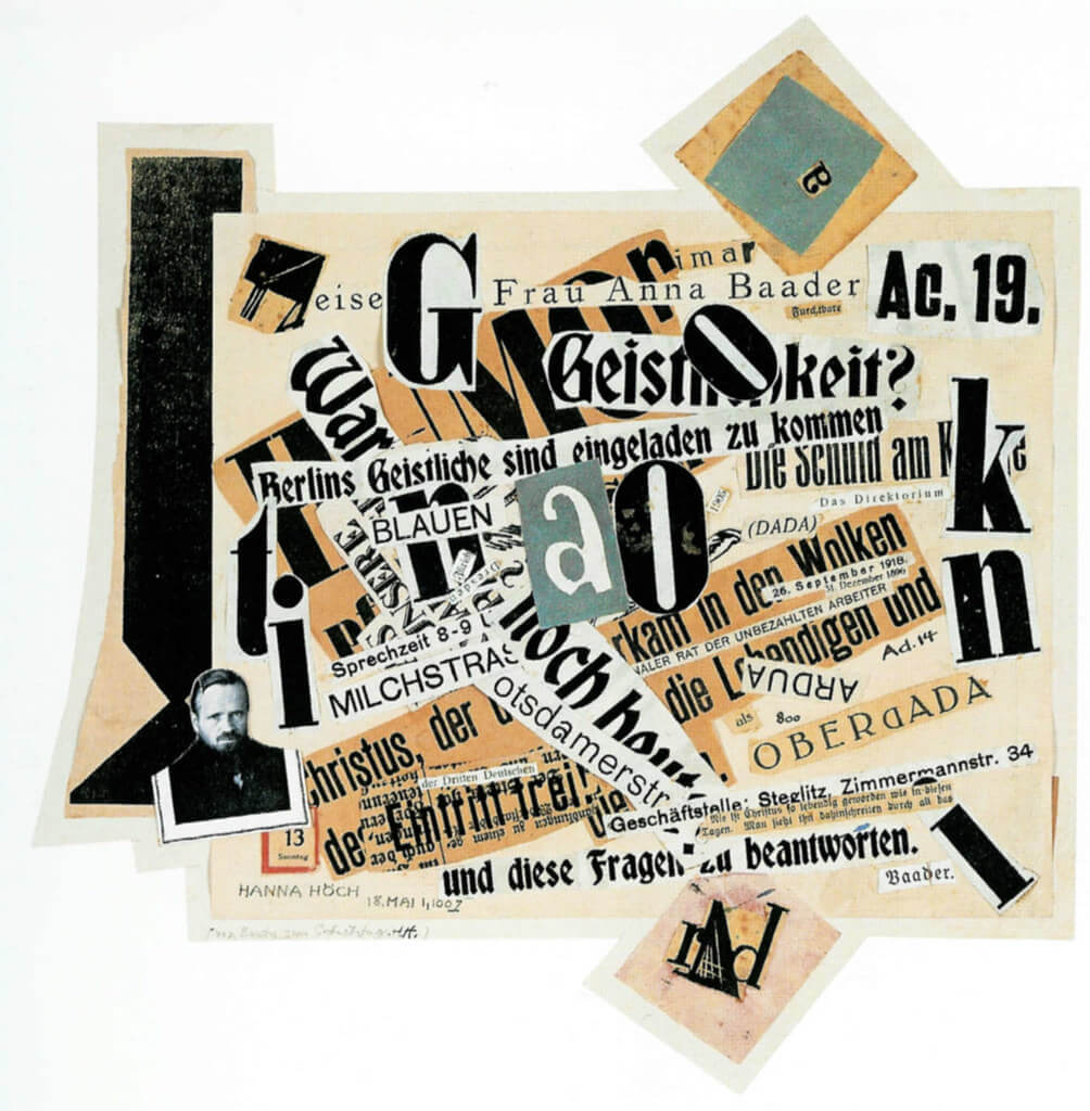 JOHANNES BAADER COLLAGE PALABRAS