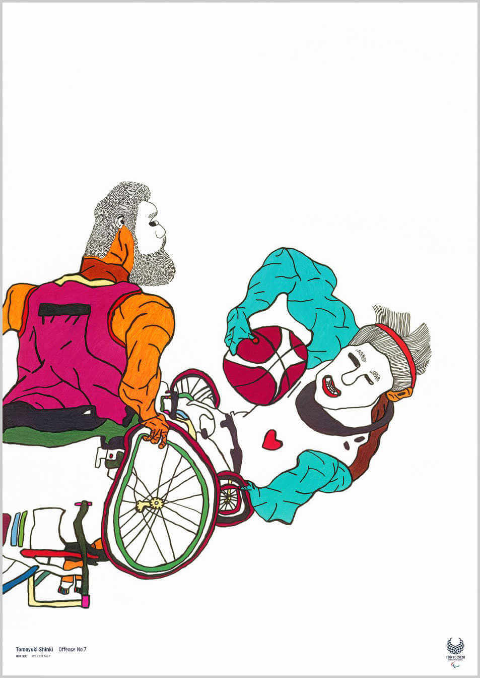 Poster de las paraolimpiadas de tokio 2020 ilustrado por el artista Tomoyuki Shinki