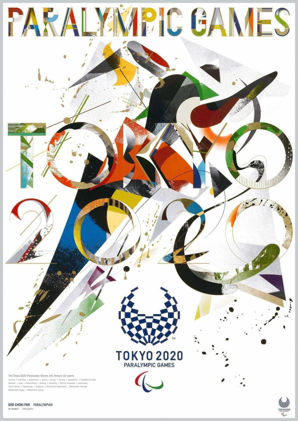 Cartel de los juegos paralimpicos de tokio 2020 creado por GOO CHOKI PAR