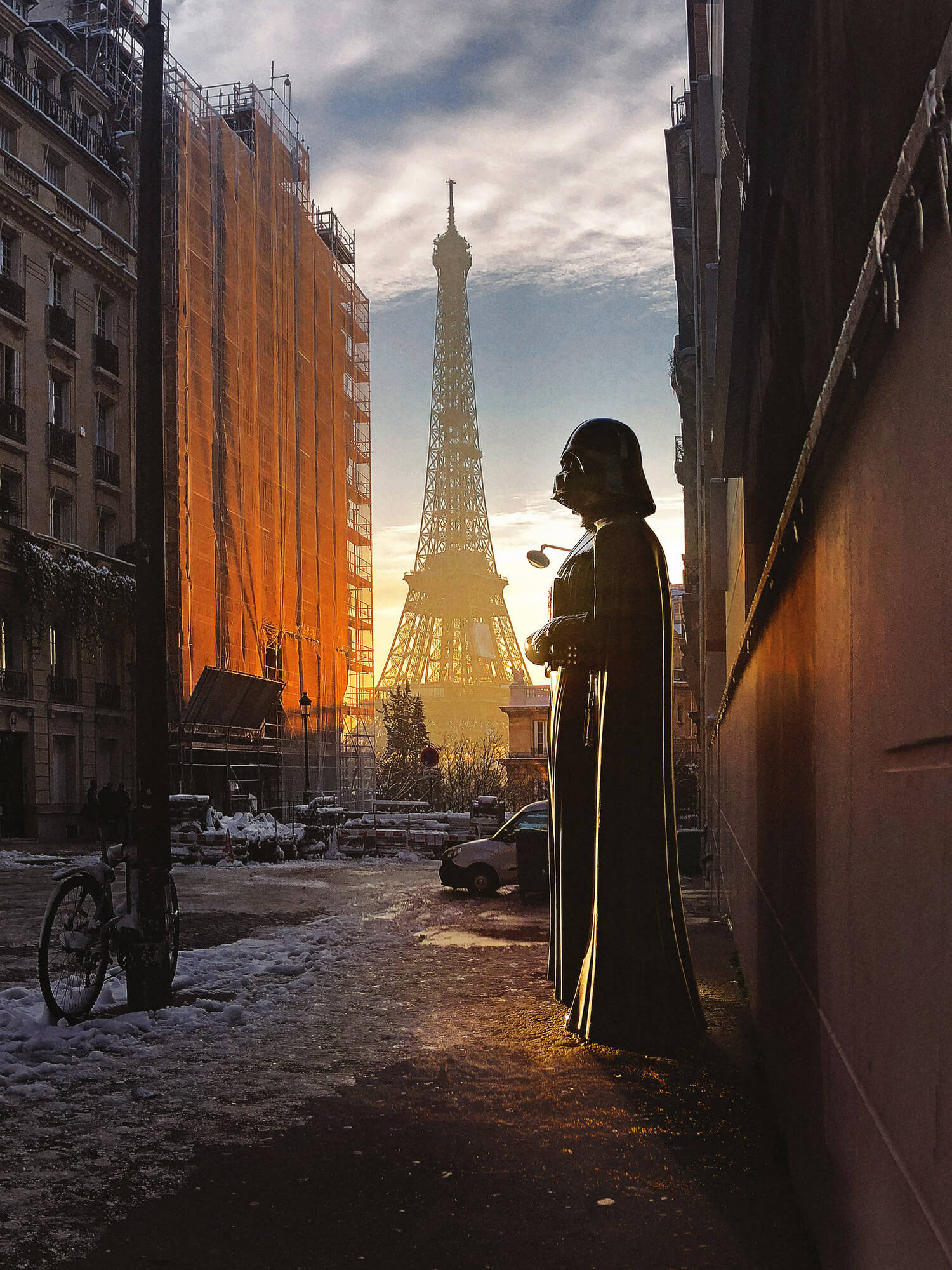 Escena Star Wars París Darth Vader torre Eiffel