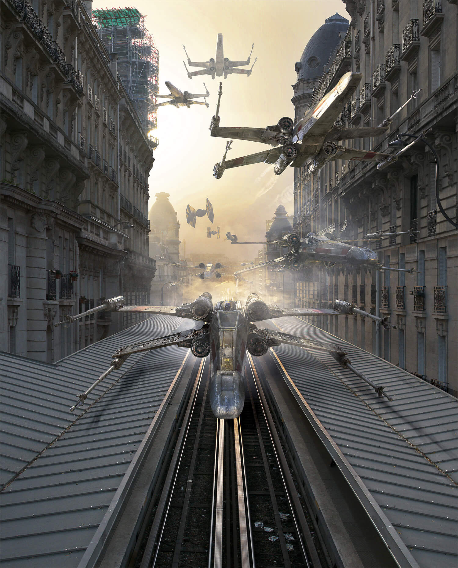 Escena de Star Wars en París