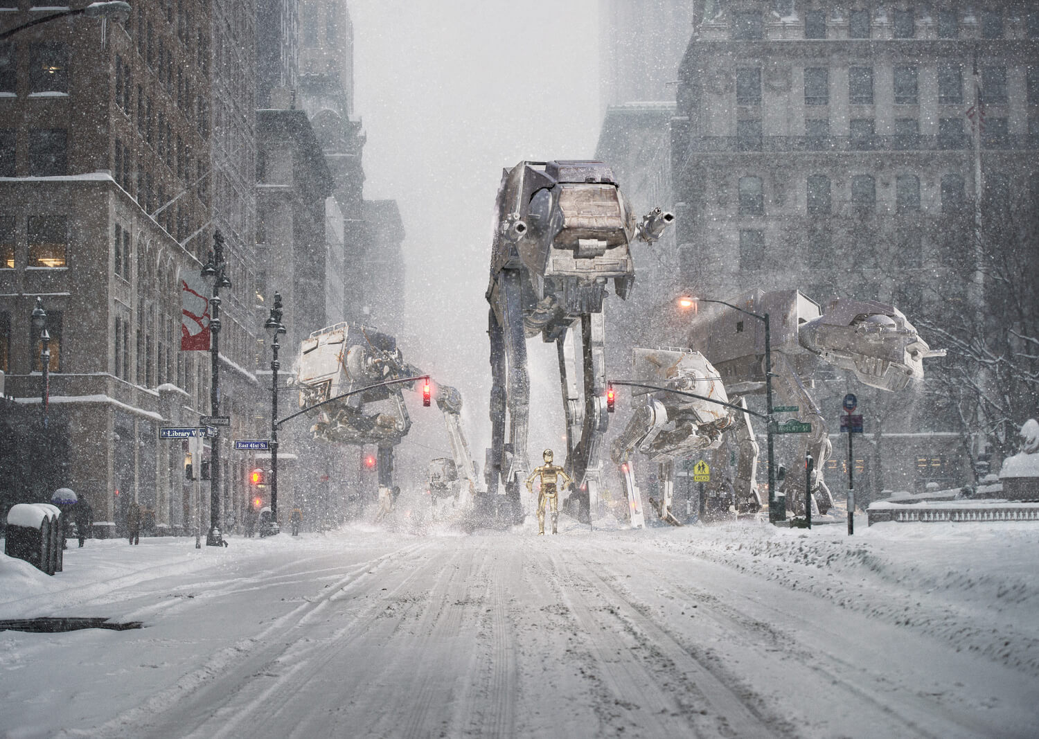 Fotomontaje Star Wars en París por Lauren Pons