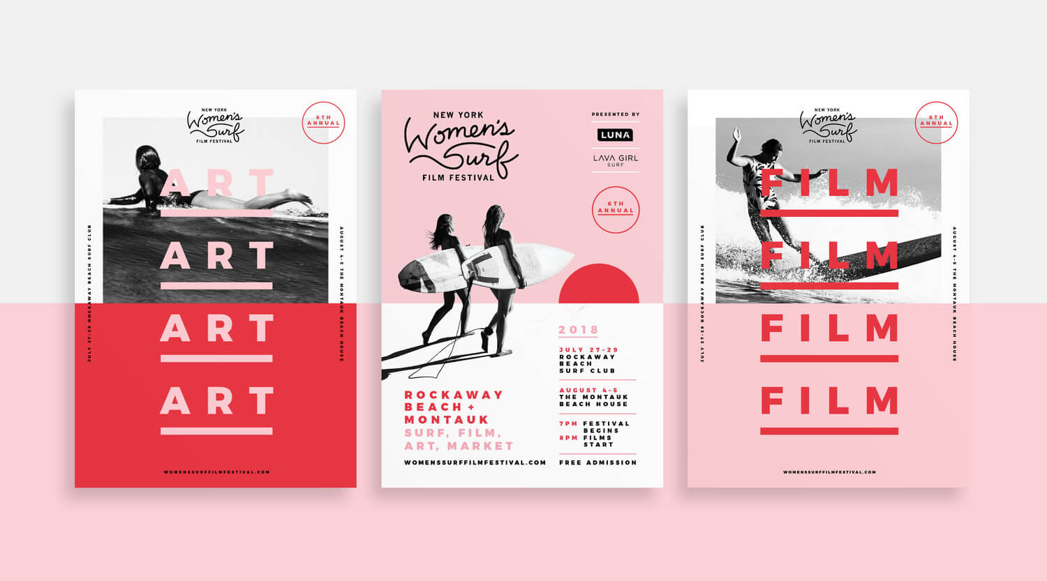 woman surf film festival poster shanty sparrow 2018