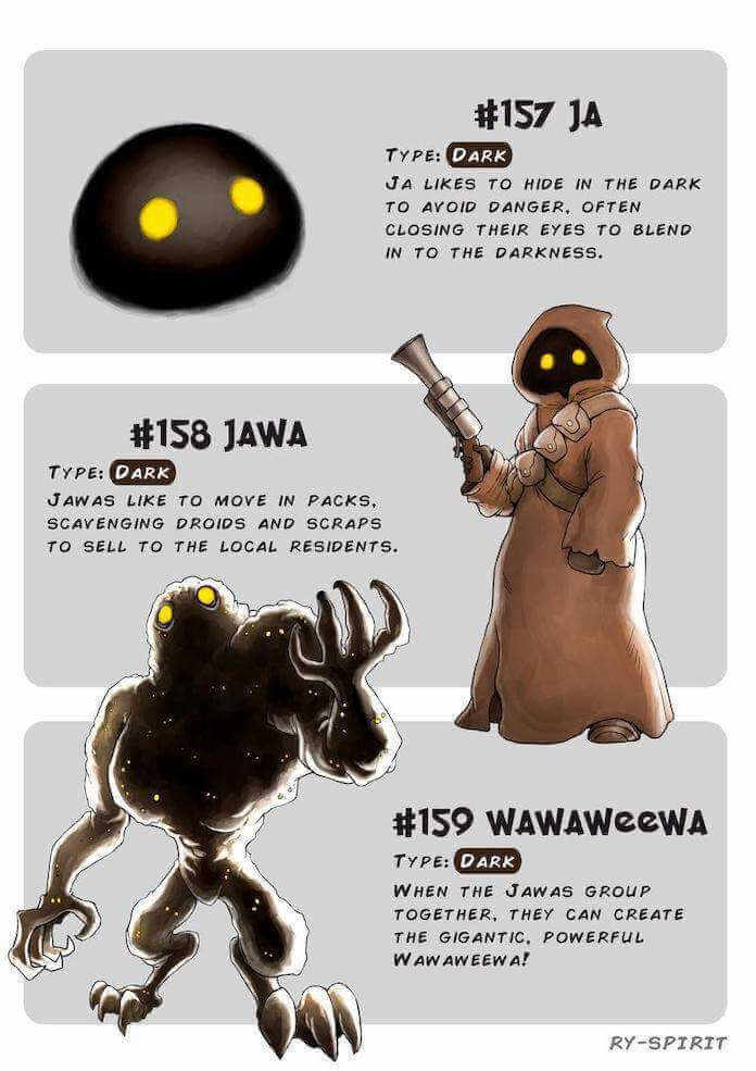 Poke wars, star wars y pokemon jawa
