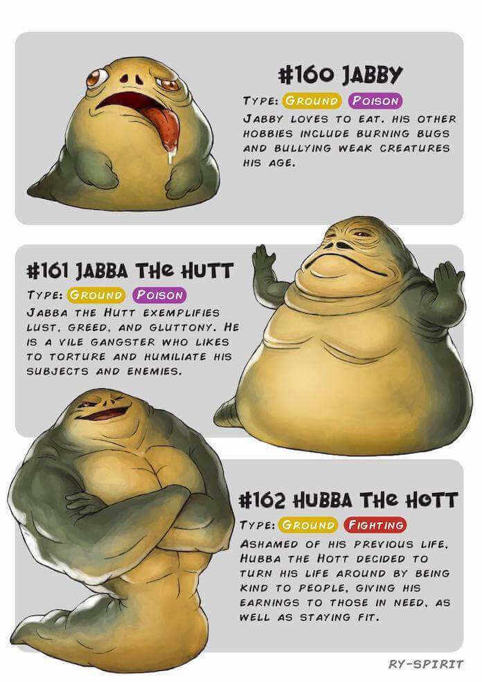 Poke wars, star wars y pokemon jabba the hutt
