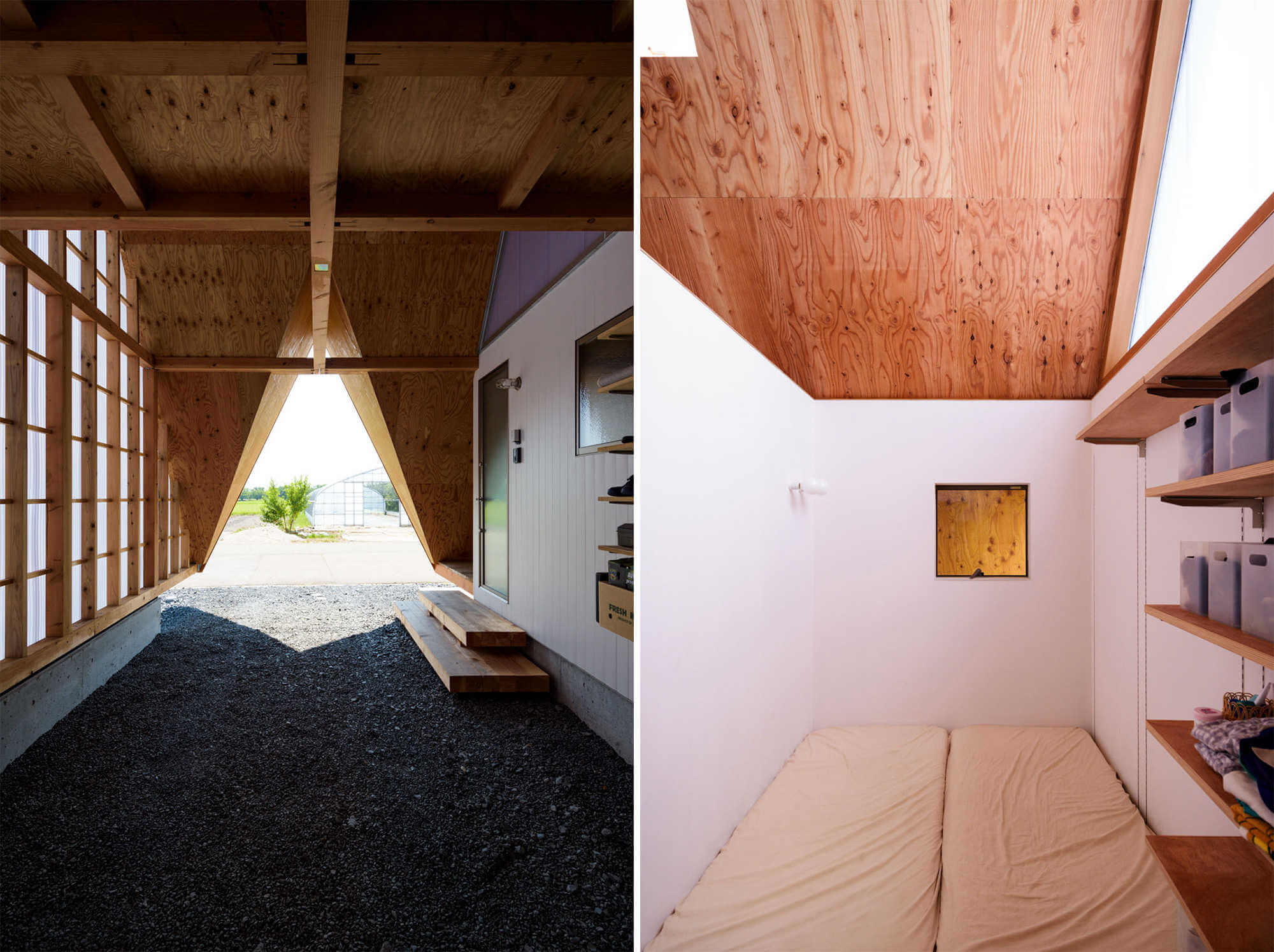 habitaciones interiores de casa minimalista en japon