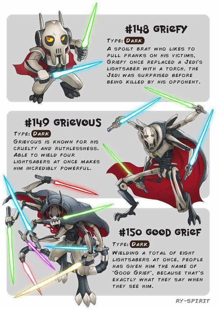 Poke wars, star wars y pokemon grievous