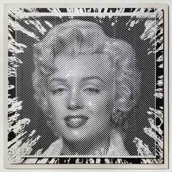 Arte con papel cortado, cara de marylin monroe