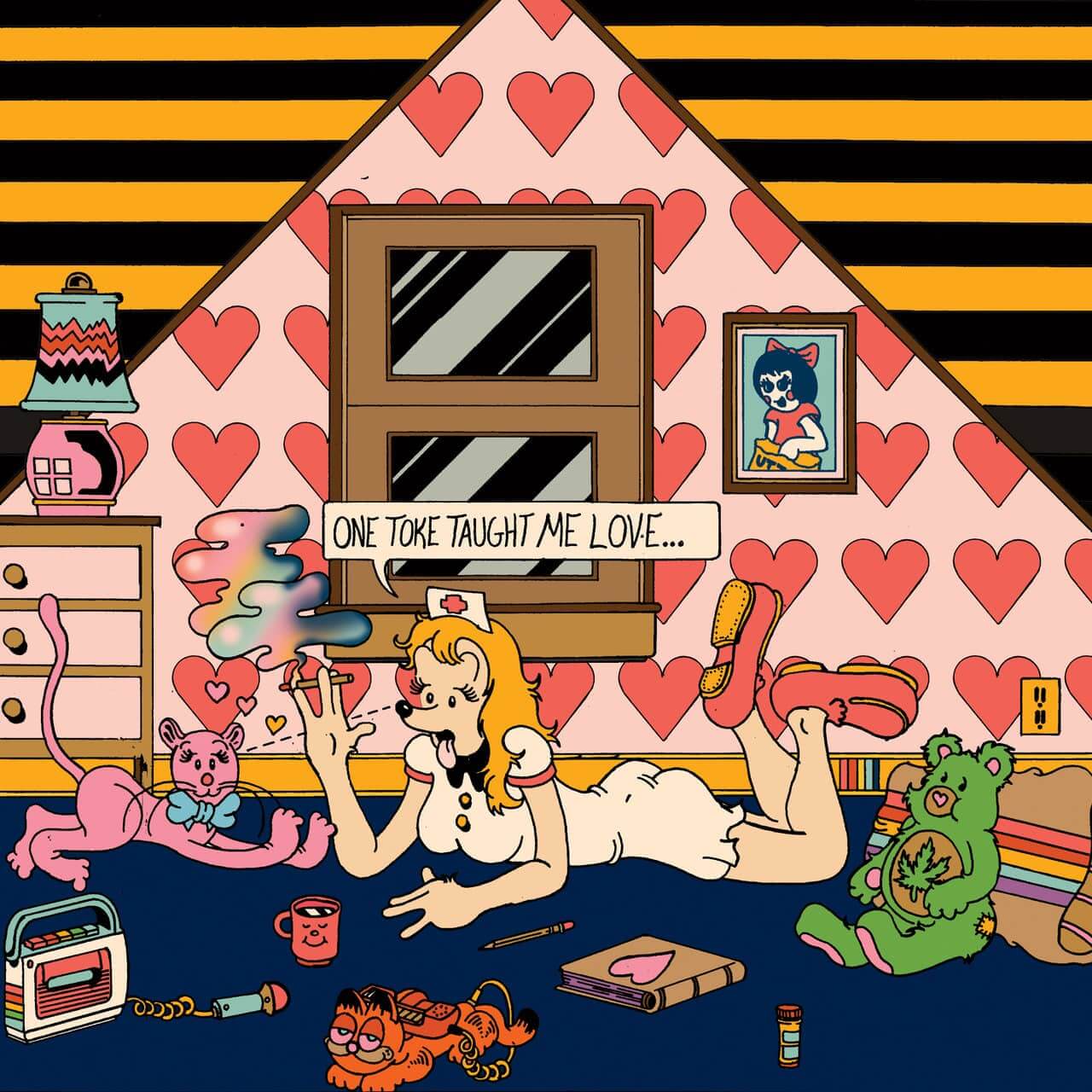 dibujo de una enfermera descansando hecho por Brian Blomerth