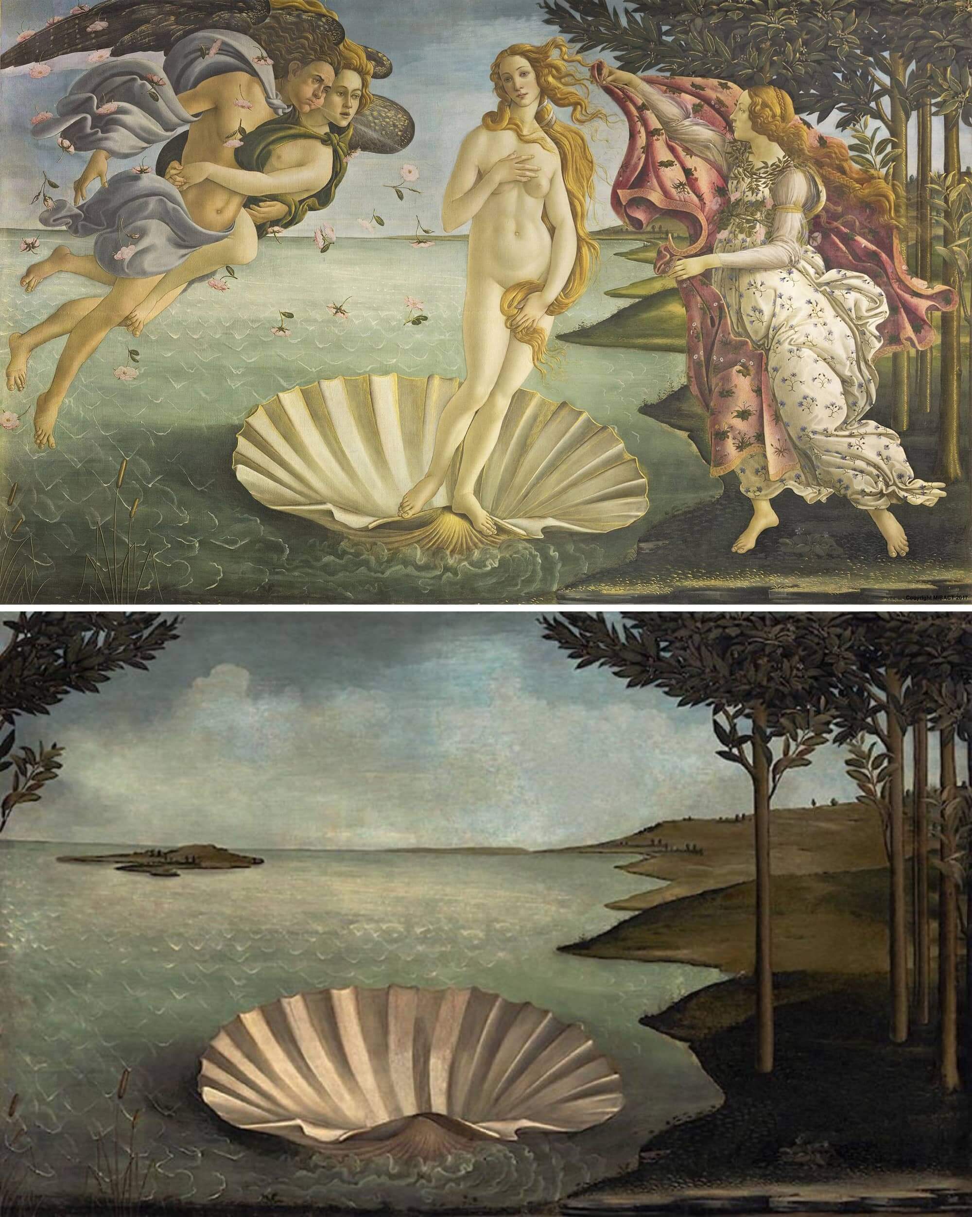 El nacimiento de Venus de Sandro Botticelli